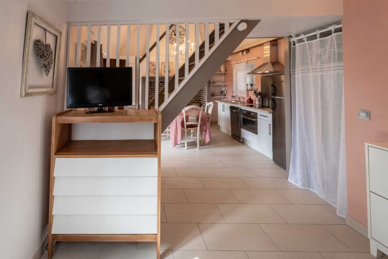 Pièce de vie gîte Vallée de la Dordogne