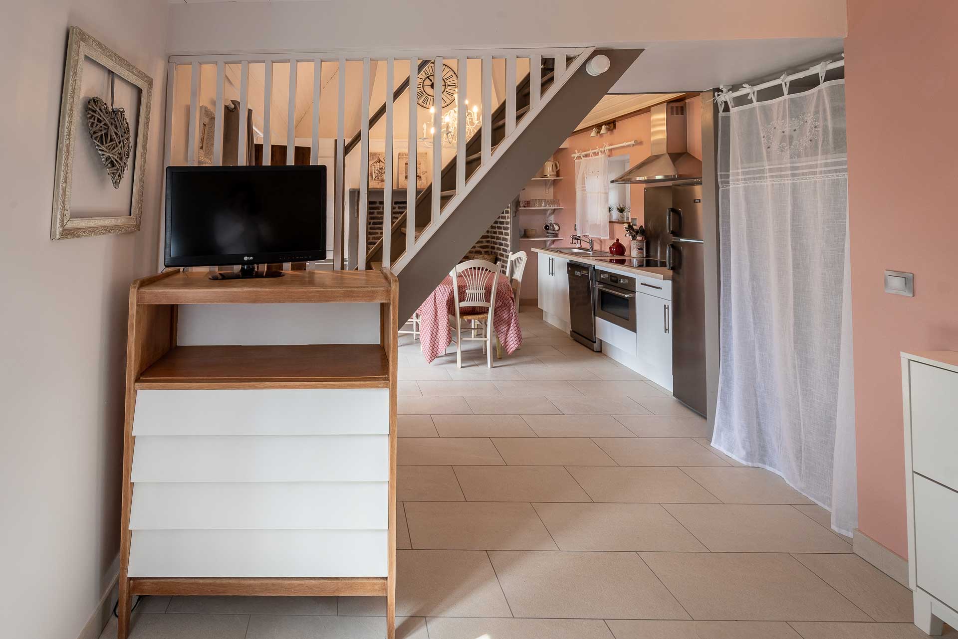 Pièce de vie gîte Vallée de la Dordogne